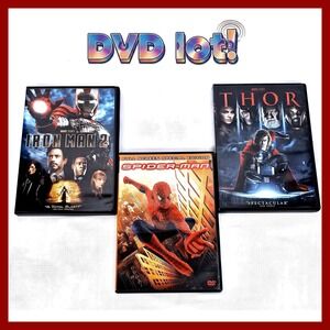 Marvel Iron Man 2‎ Thor Spider-Man DVD Lot Special Edition MCU Superhero Movies